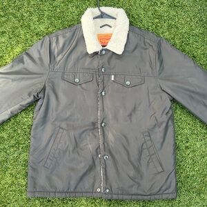 Levis Men Trucker Sherpa Button Up Jacket